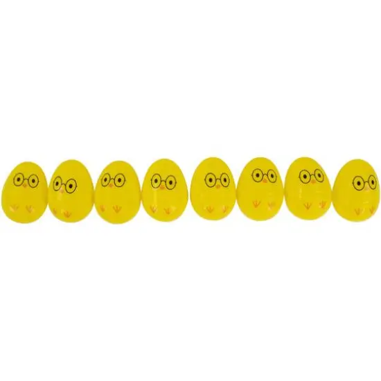 Yellow Chick Wearing Glasses Fillable Easter Eggs, 8ct. {7}