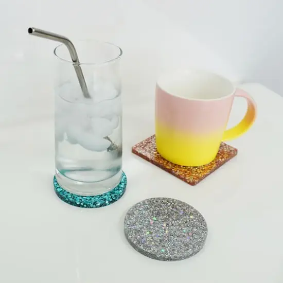 Art 101 Glitter Coaster Resin Kit {3}