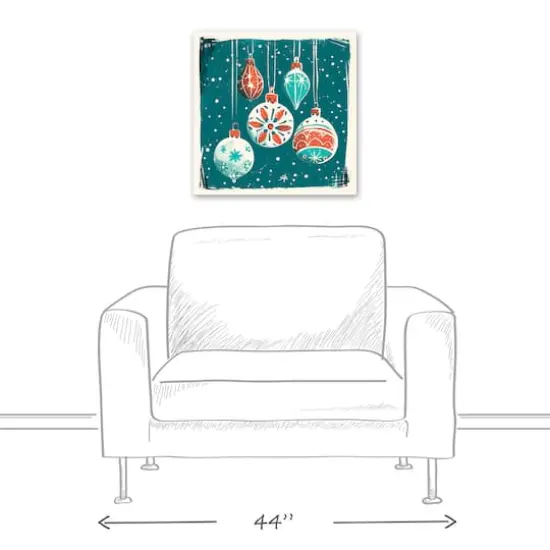 Vintage Ornaments 20" x 20" Canvas Wall Art {4}