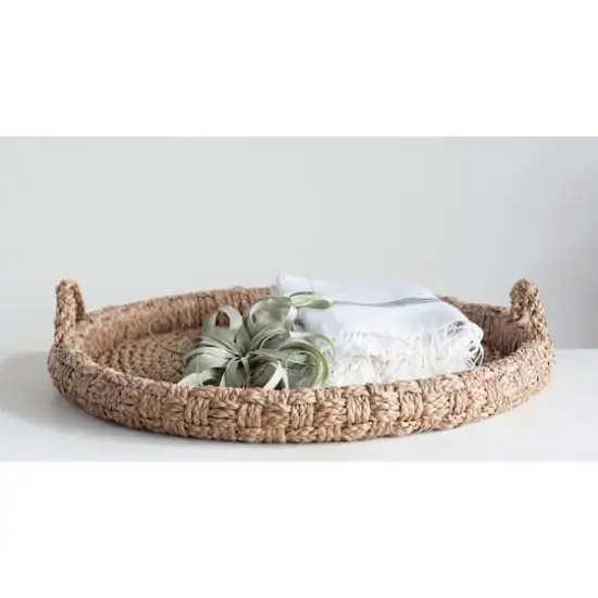 Hello Honey&reg; 29'' Round Braided Bankuan Tray {1}