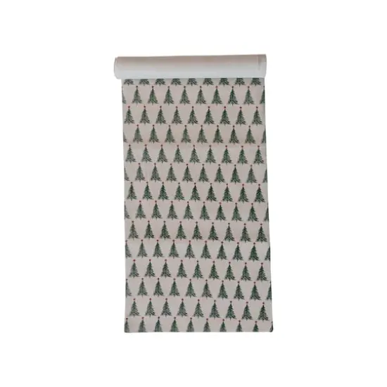 Hello Honey&reg; 72" Christmas Tree Print Stonewashed Cotton Table Runner {4}