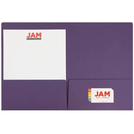 JAM Paper Premium Matte 2-Pocket Folders, 100ct. Dark Purple {5}