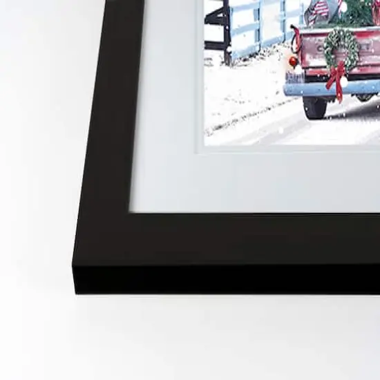 Dashing Through The Snow Truck Black Framed Print Under Plexiglass {3}