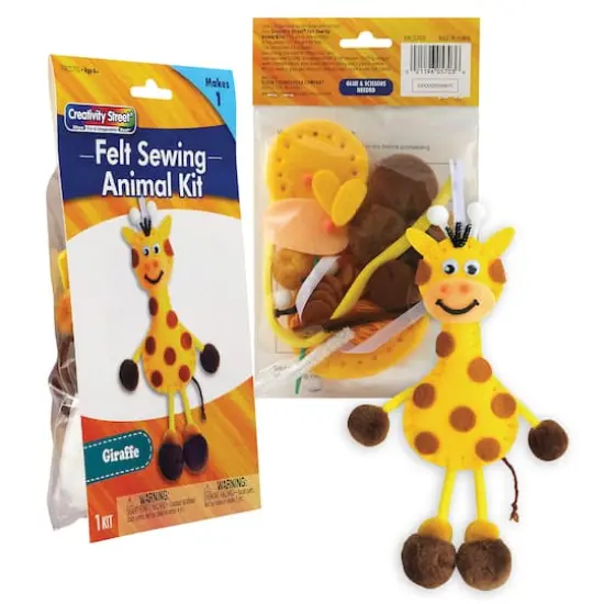 Creativity Street&reg; Animal Felt, Foam & Pom Pom Craft Kit Set {6}