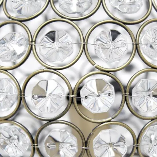 Lalia Home 8" Antique Brass Elipse Crystal Glam Orb Table Lamp {9}