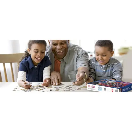 College Football Purebred Fans A Real Nailbiter 500 Piece Puzzle Kansas Jayhawks {4}