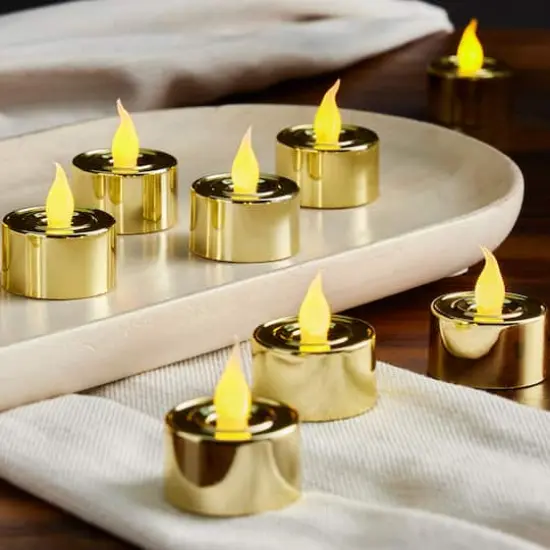 Gold Flameless Tealights By Ashland&reg; {3}