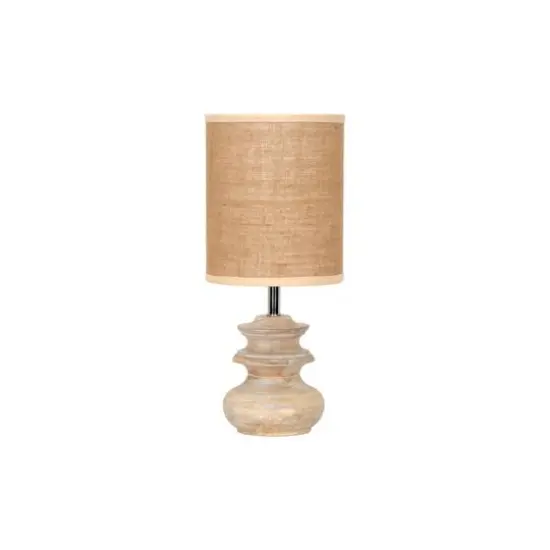 Hello Honey&reg; Bleached Mango Wood Table Lamp with Jute Shade {3}