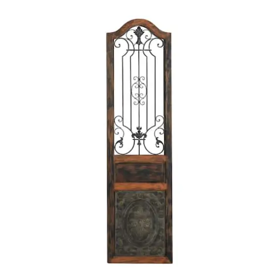 72" Brown Wood Rustic Ornamental Wall Decor {3}