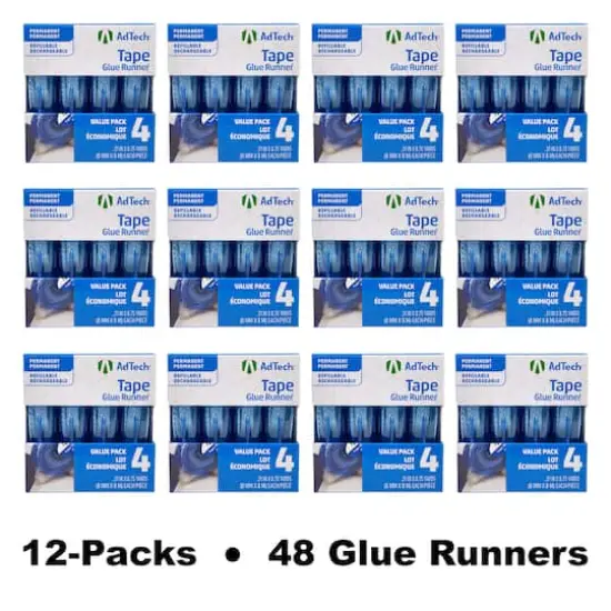 AdTech&shy;&shy;&shy;&shy;&shy;&shy;&reg; Tape Glue Runners&trade;, 12 Packs of 4 {1}