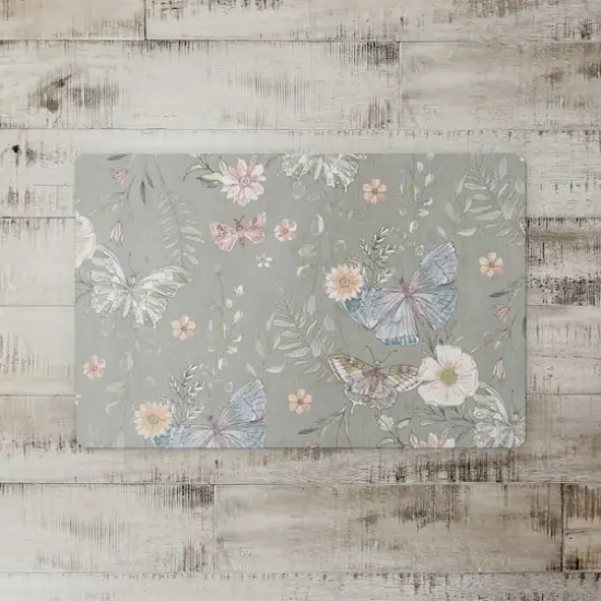 Butterflies Floor Mat Green {3}