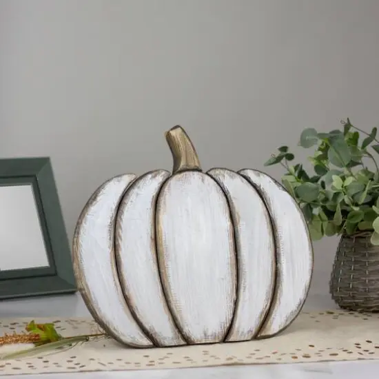 14" Blue & Brown Halloween Pumpkin Tabletop Decoration {3}