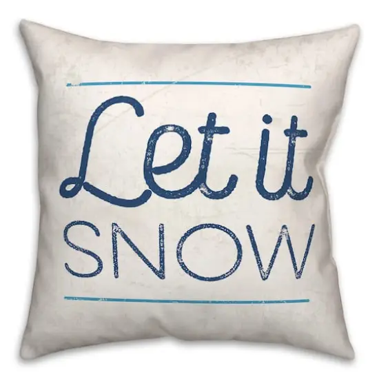 Let It Snow Skis18x18 Throw Pillow {3}
