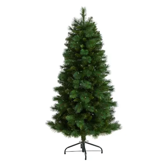 5ft. Pre-Lit West Virginia Mountain Pine Artificial Christmas Tree, Clear Lights {4}