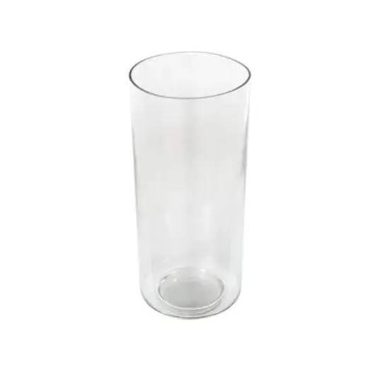 15" Clear Glass Minimalistic Decorative Vase {1}