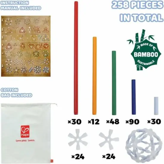 Hape Flexistix Leonardo's Elements Glow-in-the-Dark Building Kit {3}