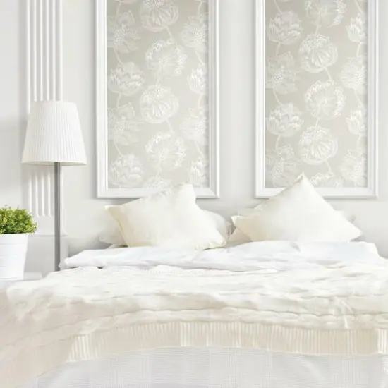 RoomMates Batik Jacobean Peel & Stick Wallpaper Beige and White {6}
