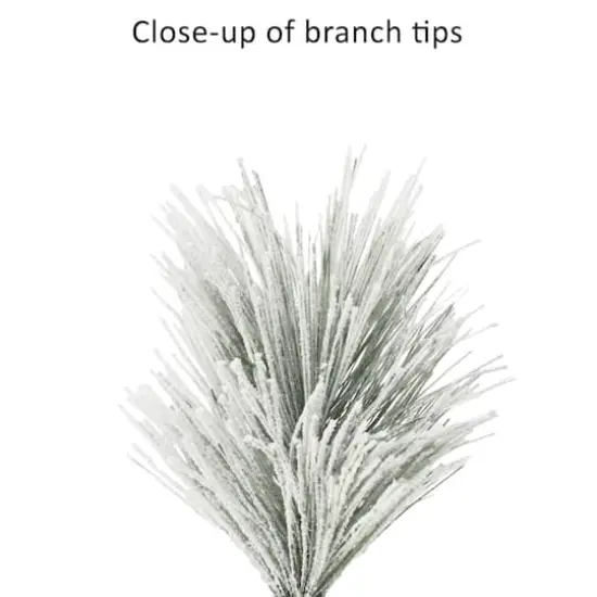 24" Adorned Flocked White Wreath {6}