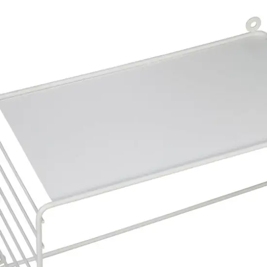 Honey Can Do White 3-Tier Floating Square Wall Shelf {6}