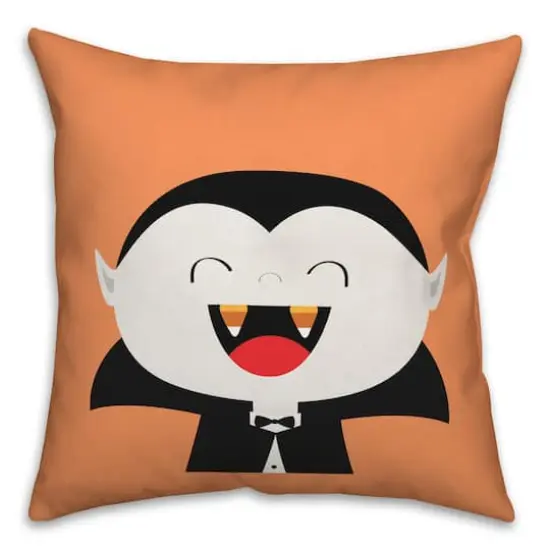 Vampire Candy Corn Fangs Throw Pillow {1}