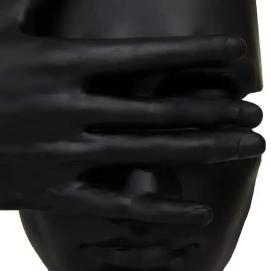 Black Polystone Face Sculpture Set {5}
