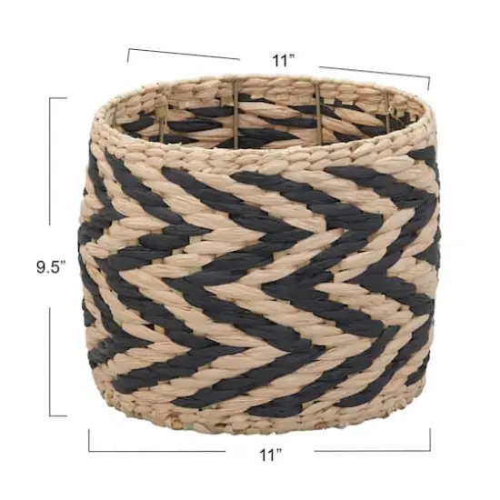 Household Essentials Cattail & Paper Zee Basket Black {6}