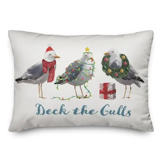Deck the Gulls Throw Pillow {1}
