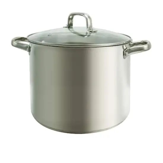 Oster Adenmore 12qt. Stainless Steel Stock Pot With Tempered Glass Lid {1}