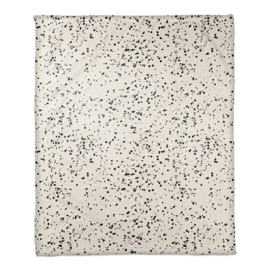 Monochromatic Dot Pattern 50" x 60" Coral Fleece Blanket {1}