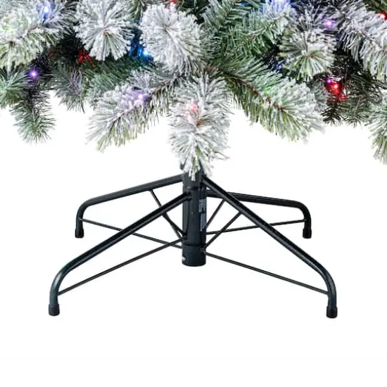 7.5ft. Pre-Lit Montreal Flocked Artifical Christmas Tree, LumaDazzle™ Color Changing Twinkle LED Lights by Ashland® {9}