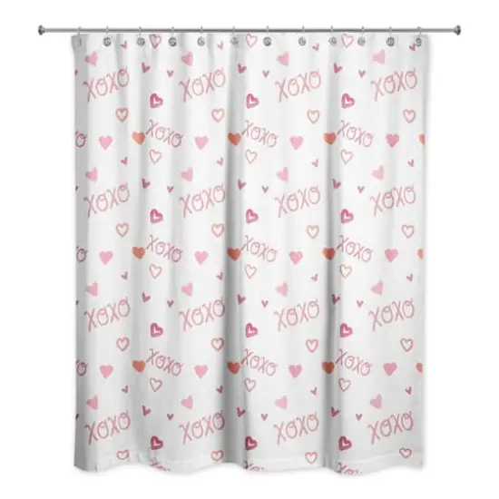 XOXO Pattern 71" x 74" Shower Curtain {1}