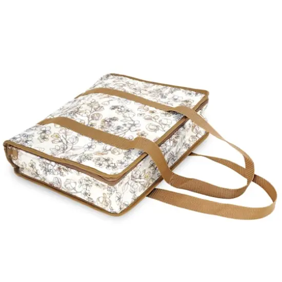 Dritz&reg; Beige Floral All-Purpose Project Organizer Bag {3}