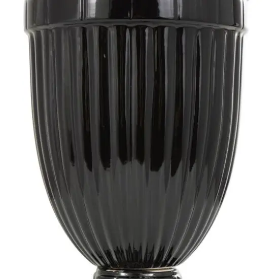 Black Ceramic Decorative Jar {7}