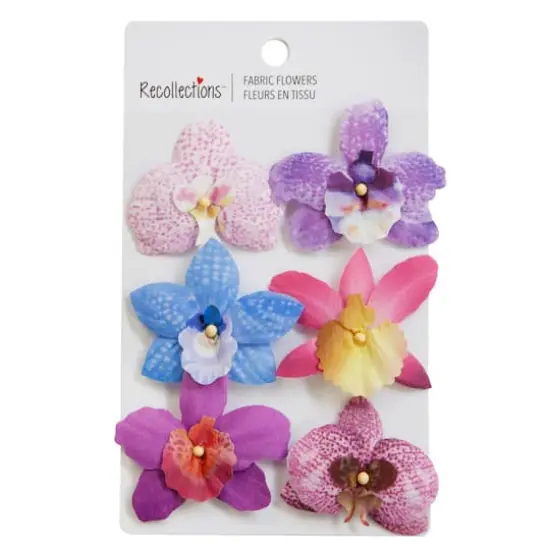 Fabric Orchid Embellishment Set by Recollections&trade; {4}