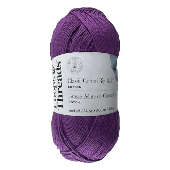 Classic Cotton Big Ball&trade; Solid Yarn by Loops & Threads&reg; Grape {1}