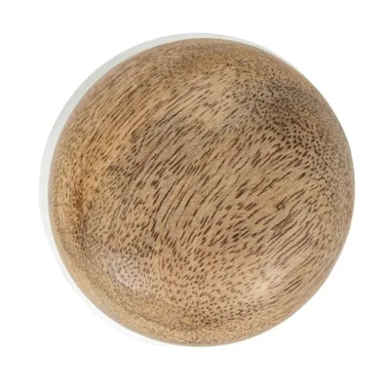 Hello Honey® 4" White Marble & Mango Wood Pinch Pot with Lid {6}