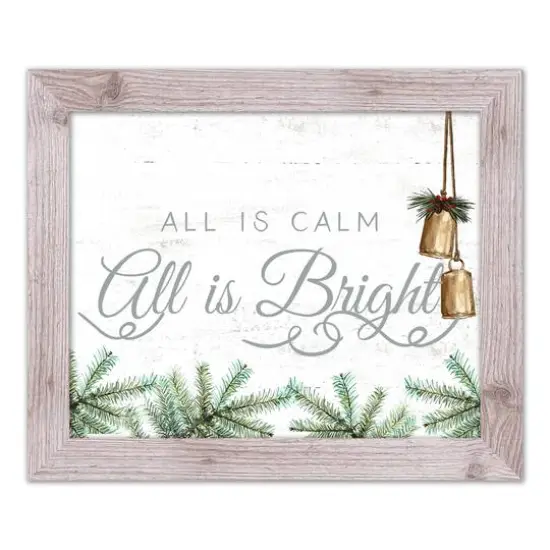 All is Calm All is Bright Framed Wall Art {1}