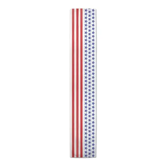 72" Simple Stars and Stripes Cotton Twill Runner {1}