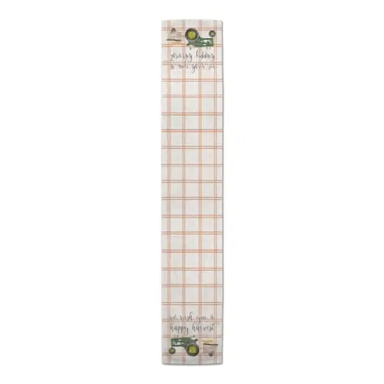 72" Green Tractor Harvest Table Runner  {1}