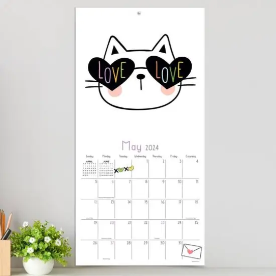 TF Publishing 2024 Must Love Cats Wall Calendar {5}