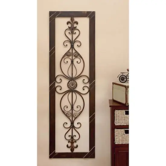62" Brown Metal Rustic Wall D&eacute;cor {10}