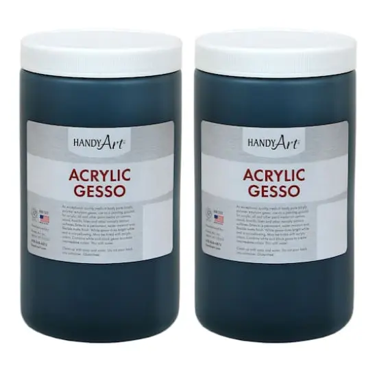 Handy Art&reg; 32oz. Black Acrylic Gesso, 2ct. {1}