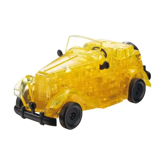 Original 3D Crystal Puzzle&trade; Yellow Classic Car 53 Piece Puzzle {1}