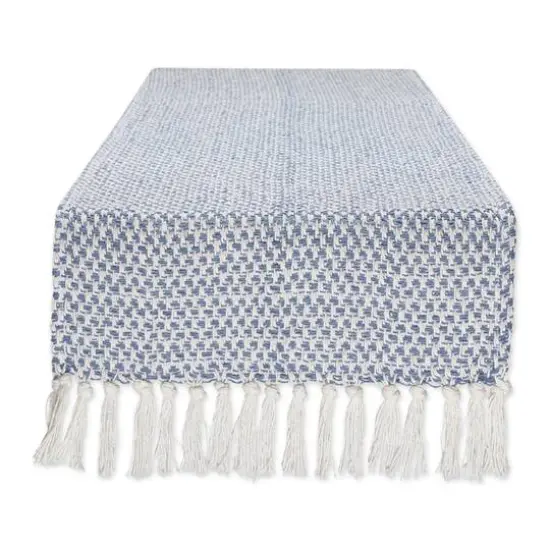 DII&reg; 72" Woven Table Runner Stonewash Blue {1}
