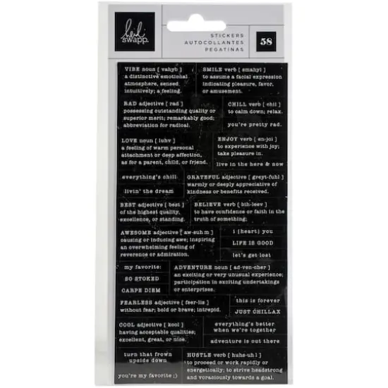 Heidi Swapp Old School Definition Stickers 58/Pkg-  {1}