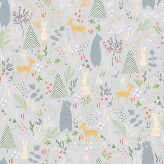 RoomMates Light Gray Spring Forest Pals Peel & Stick Wallpaper {1}