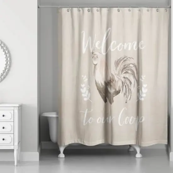 Welcome To Our Coop Shower Curtain {3}
