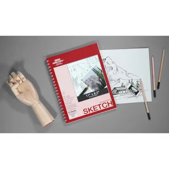 Pro Art&reg; Side Wire Sketch Pad, 8.5" x 11" {5}