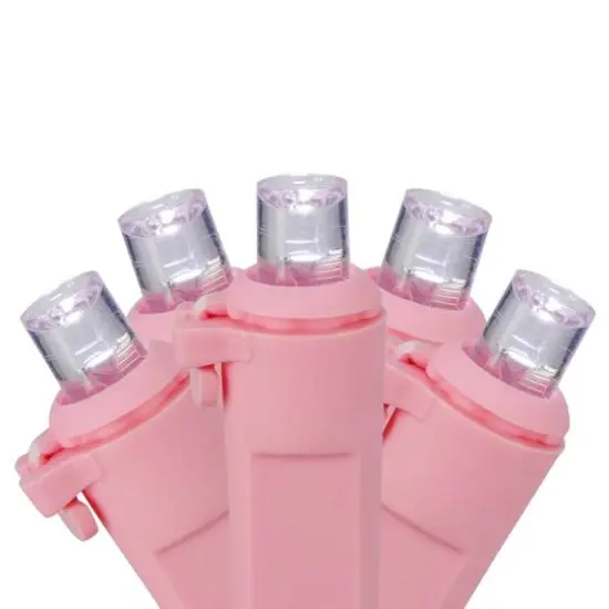 100ct. Pure White LED Wide Angle Valentine's Day Pink String Lights {1}