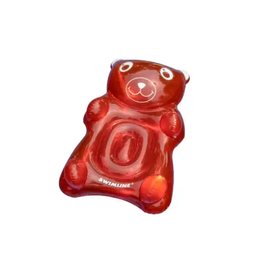 Swimline 60" Inflatable Red Gummy Bear Pool Float {1}